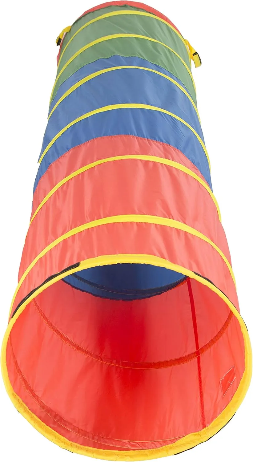Pacific Play Tents 21409 Kids 6-Foot Find Me Multicolor Crawl/Play Tunnel, 6' x 19" Diameter, Multi Color