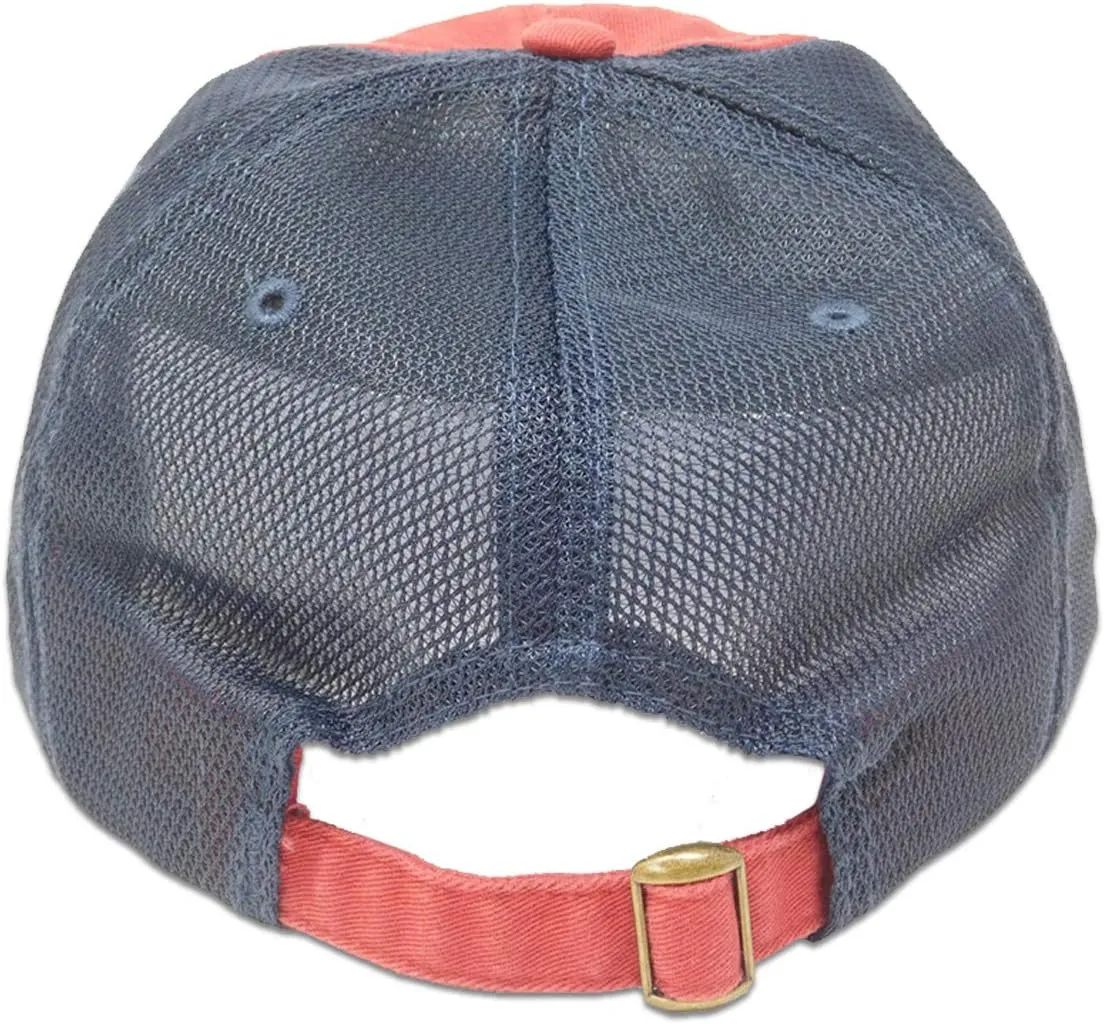 Panama Jack USA Baseball Cap - Lightweight, American Flag Patch, Mesh Backing, 3" Wide Bill Brim, T-Slide Closure