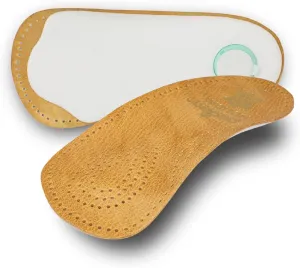 Pedag Holiday | 3/4 Length Sheepskin Orthotic Inserts | Handmade in Germany | Arch Support | Metatarsal Pad | Heel Cushion | Fits Low Profile Tight Shoes | Tan | 1 Pair | US Women 7 / EU 37