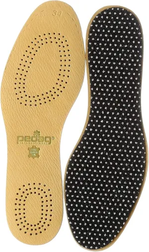 pedag Leather Insole with Sweat Wicking Carbon Layer, Handmade in Germany, Fits Pumps and Dress Shoes, Tan, US M11 / EU 44