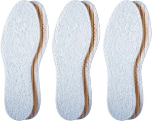 Pedag Summer | Terry Cotton Sockless Insoles | Barefoot Inserts | Handmade in Germany | Absorbs Sweat & Controls Odor | Wear Without Socks | Washable | US Women 8/ Men 5/ EU 38 | White | 3 Pair