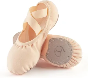 Phineein Toddler/Kid Canvas Pro Stretch Ballet Shoes - Dance Slipper for Kids Yoga Shoes