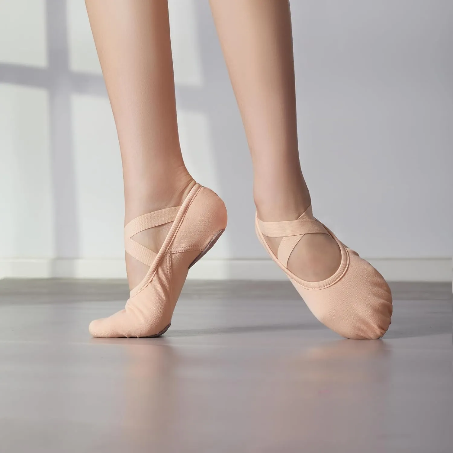 Phineein Toddler/Kid Canvas Pro Stretch Ballet Shoes - Dance Slipper for Kids Yoga Shoes