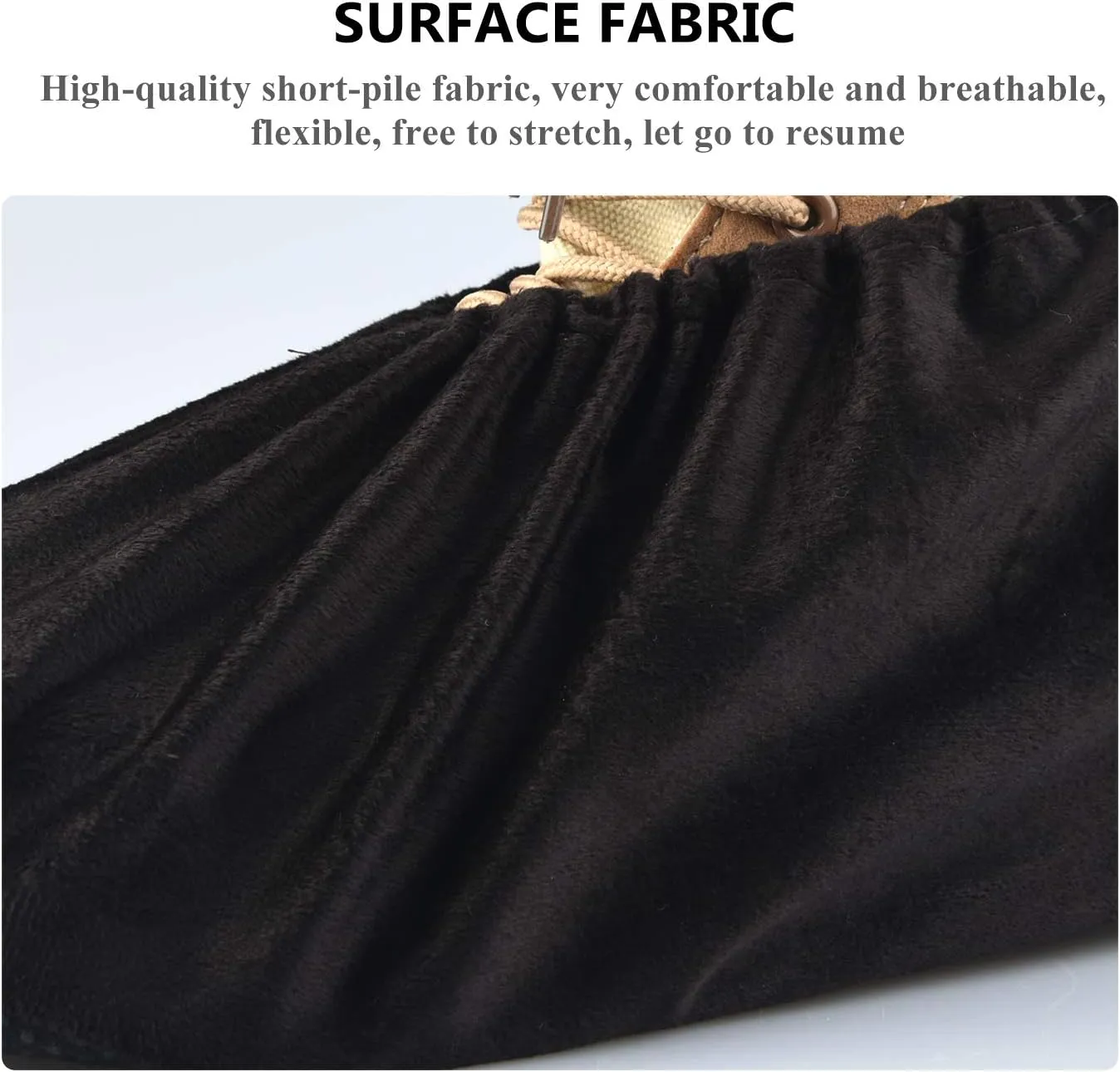 PlasMaller 5 Pairs Non Slip Washable Reusable Shoes Covers For Household Thickened Boots, Black, S