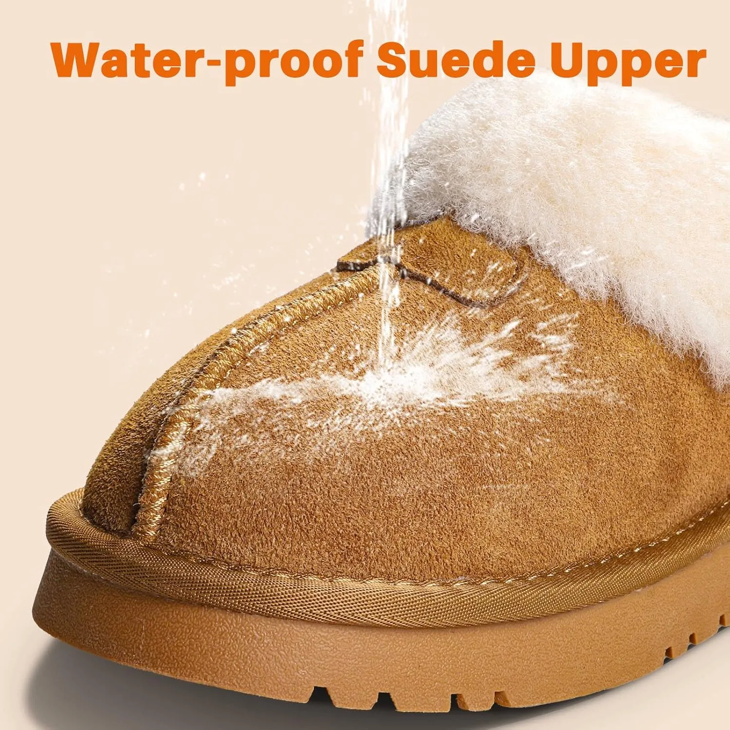 Platform Slippers for Women Warm Shearling Linings Women's Shoe House Slippers Comfortable & Light-Weight