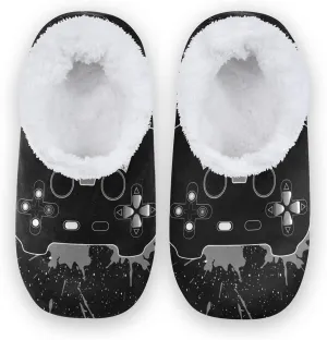 Poeticcity Unisex Fuzzy House Slippers, Warm Fur Lining Shoes, Non-Slip Memory Foam Slippers M-XXL
