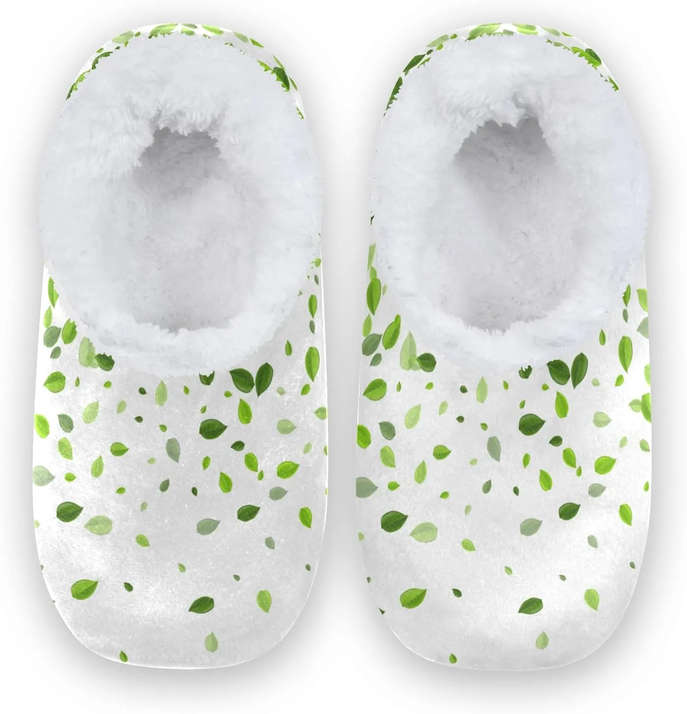 Poeticcity Unisex Fuzzy House Slippers, Warm Fur Lining Shoes, Non-Slip Memory Foam Slippers M-XXL