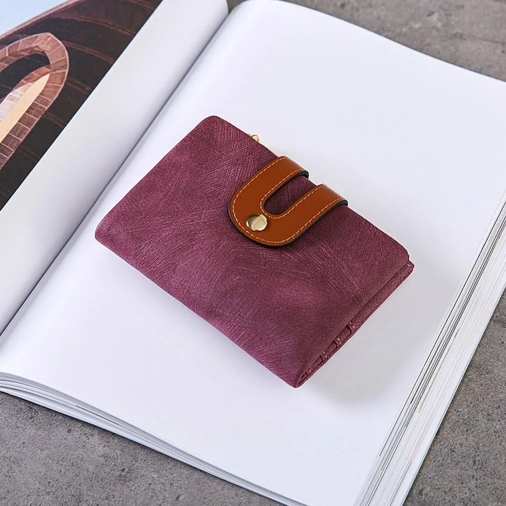 PofeeXIO Womens Wallets Small Rfid Ladies Bifold Wallet With Zipper Coin Pocket,Mini Purse Soft Compact Thin (purple)