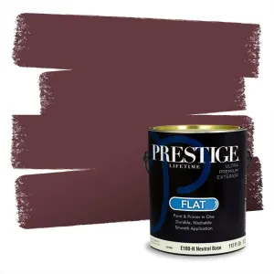 PRESTIGE Paints Exterior Paint and Primer In One, 1-Gallon, Flat, Comparable Match of Valspar* Royal Garnet*
