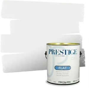PRESTIGE Paints Interior Paint and Primer In One, 1-Gallon, Flat, Comparable Match of Sherwin Williams* Extra White*
