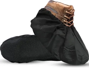 Professional Grade Reusable Boot & Shoe Covers Booties | 4 Pack 2 Pairs | Non-Slip, Waterproof, Recyclable for Indoor & Outdoor Protection