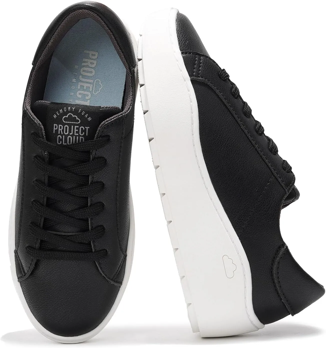 Project Cloud Platform Sneakers for Women - Comfortable Time Off Womens Sneakers - Stylish Lace Up Womens Shoes - Non-Slip Tennis Shoes Women Footwear (Bossy)