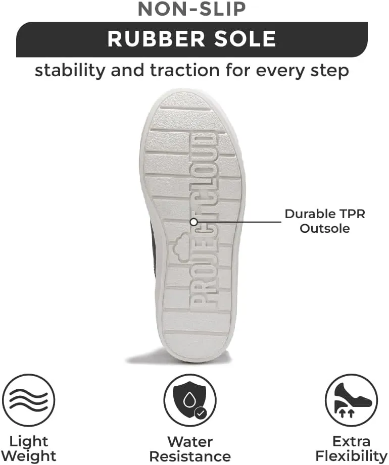 Project Cloud Platform Sneakers for Women - Comfortable Time Off Womens Sneakers - Stylish Lace Up Womens Shoes - Non-Slip Tennis Shoes Women Footwear (Bossy)