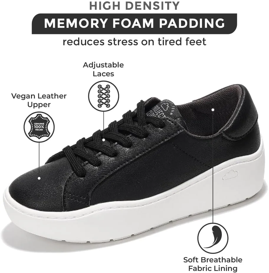 Project Cloud Platform Sneakers for Women - Comfortable Time Off Womens Sneakers - Stylish Lace Up Womens Shoes - Non-Slip Tennis Shoes Women Footwear (Bossy)