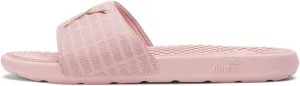 PUMA Cool Cat Echo Wns Womens Slides in Lotus/Rose Gold, Size 6