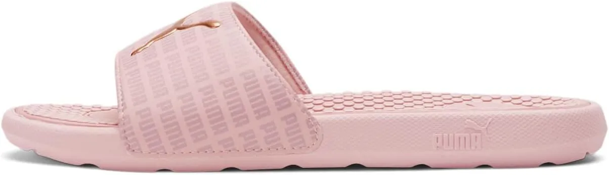 PUMA Cool Cat Echo Wns Womens Slides in Lotus/Rose Gold, Size 6