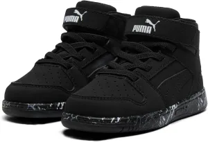 PUMA Kids' Rebound Layup Mid Hook and Loop Sneaker
