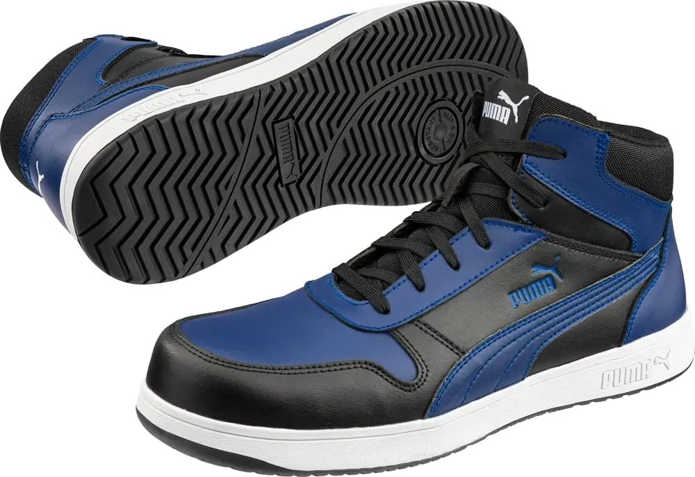 PUMA Men's Frontcourt Bue Black Mid Sd Industrial Shoe