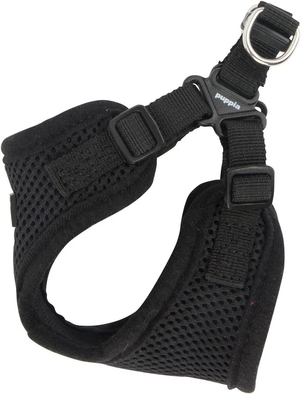 Puppia PARA-HC1533-BK-S Black Soft Harness C Pet-Vest-Harnesses, Small