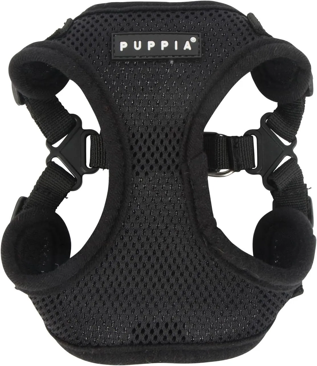 Puppia PARA-HC1533-BK-S Black Soft Harness C Pet-Vest-Harnesses, Small