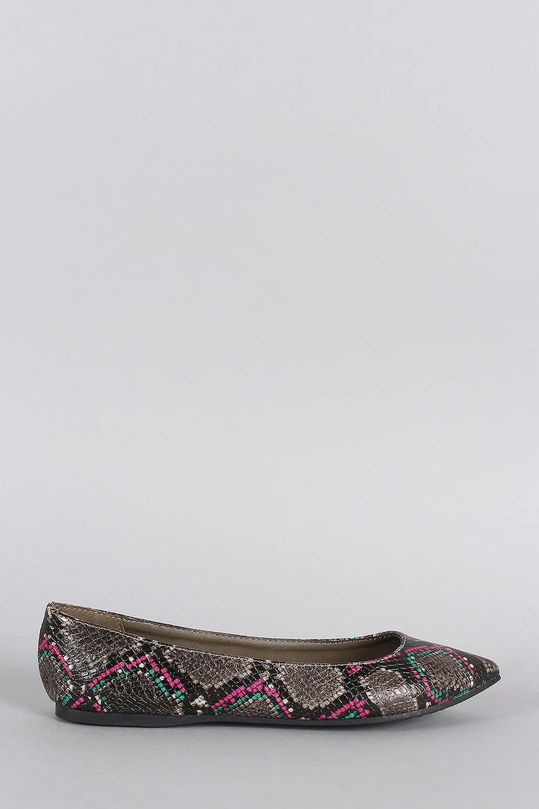 Python VIP sale Flat Pointy Huge price cut Toe Ballet Breckelle