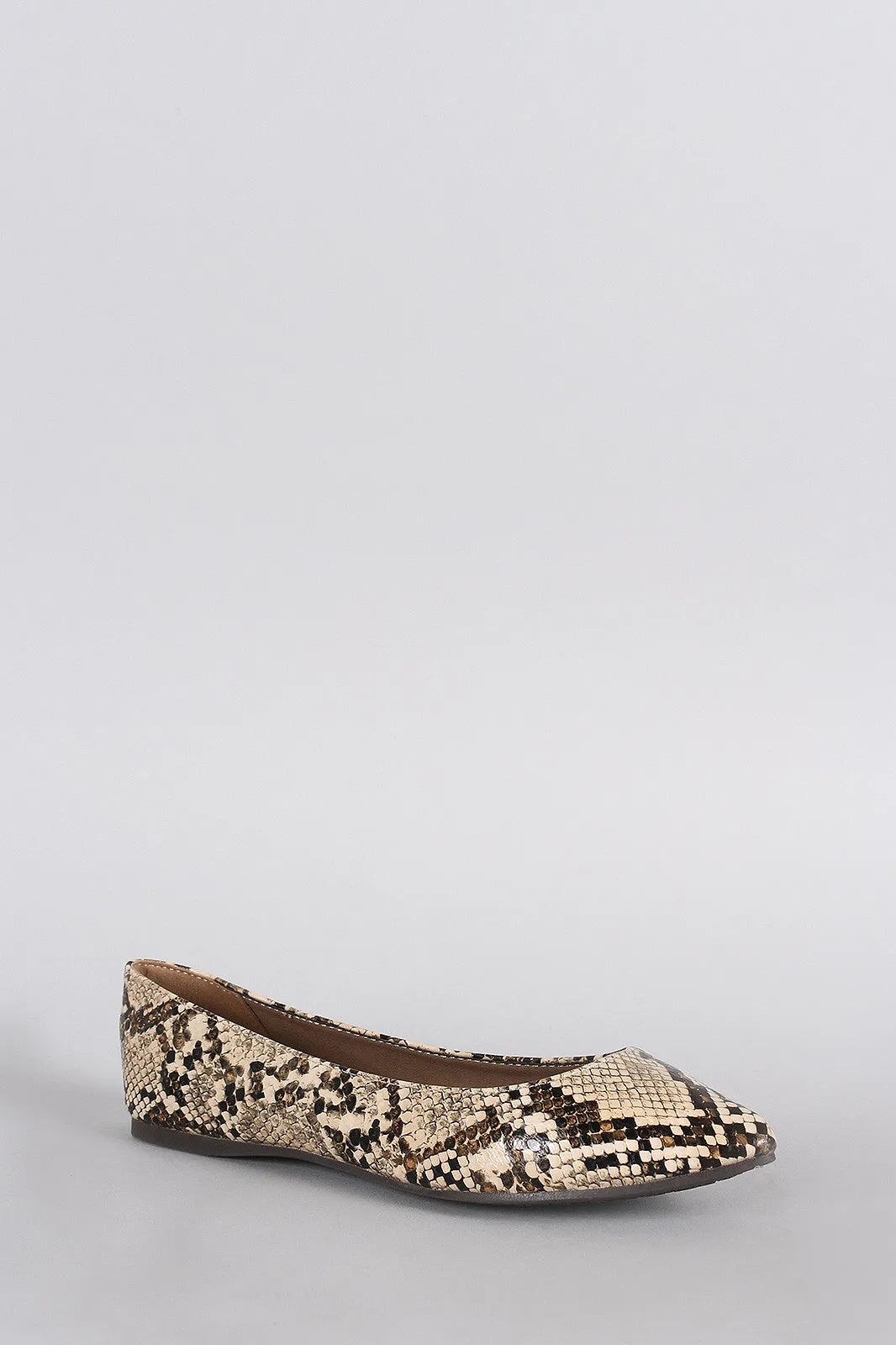 Python VIP sale Flat Pointy Huge price cut Toe Ballet Breckelle
