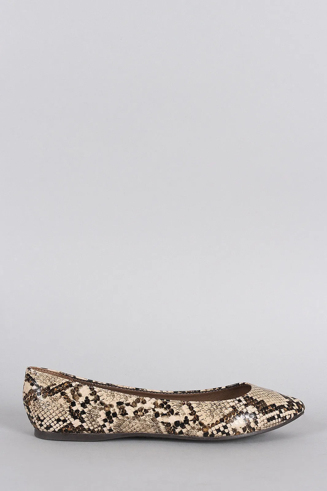 Python VIP sale Flat Pointy Huge price cut Toe Ballet Breckelle