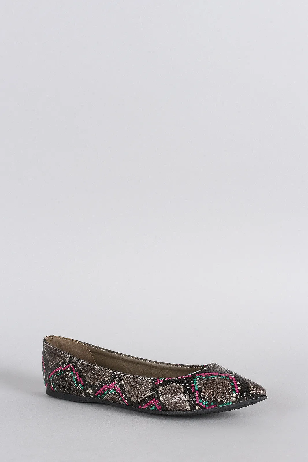 Python VIP sale Flat Pointy Huge price cut Toe Ballet Breckelle