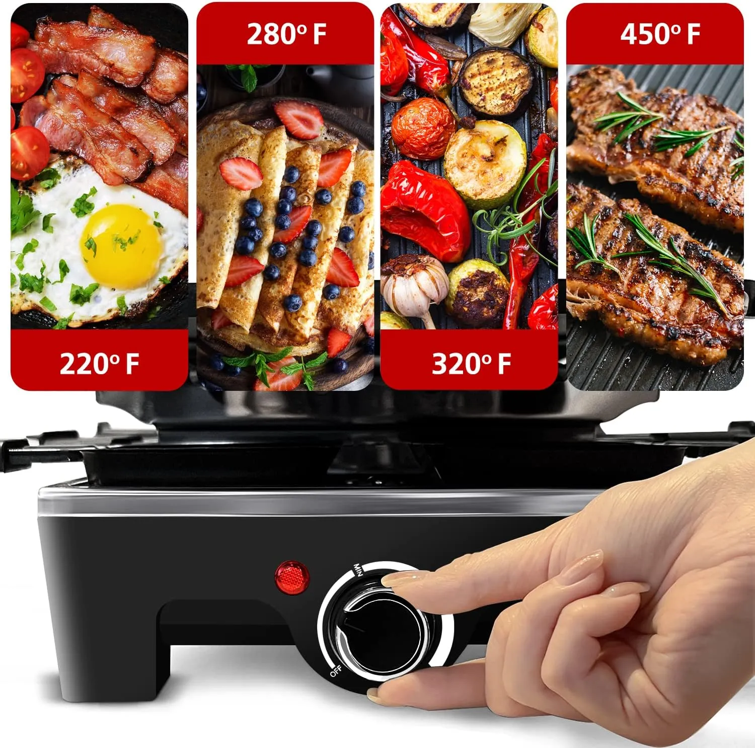Raclette Grill, Techwood Electric Table Indoor Grill Korean BBQ Grill, Removable 2-in-1 Non-Stick Grill Plate, 1500W Fast Heating with 8 Cheese Melt Pans, Ideal for Parties and Family Fun
