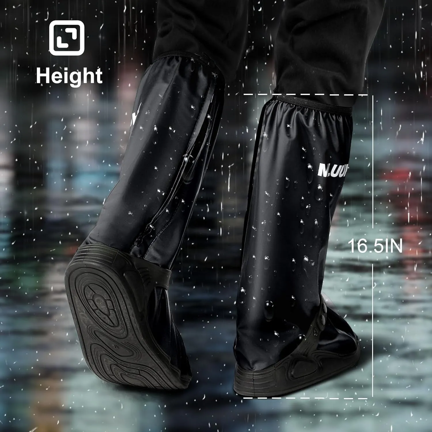 Rain Shoe Covers, Reusable Waterproof Rain Cover for Shoes, Non-Slip PVC Snow Boot Covers for Men and Women