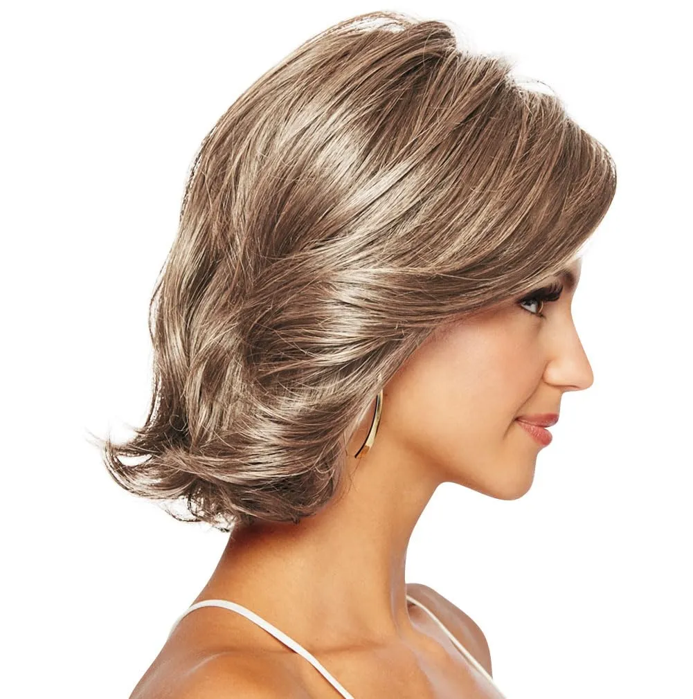 Raquel Welch Crowd Pleaser Lace Front & Monofilament Part Synthetic Wig, Cap Size: Average, RL17/23SS Shaded Iced Latte Macchiato