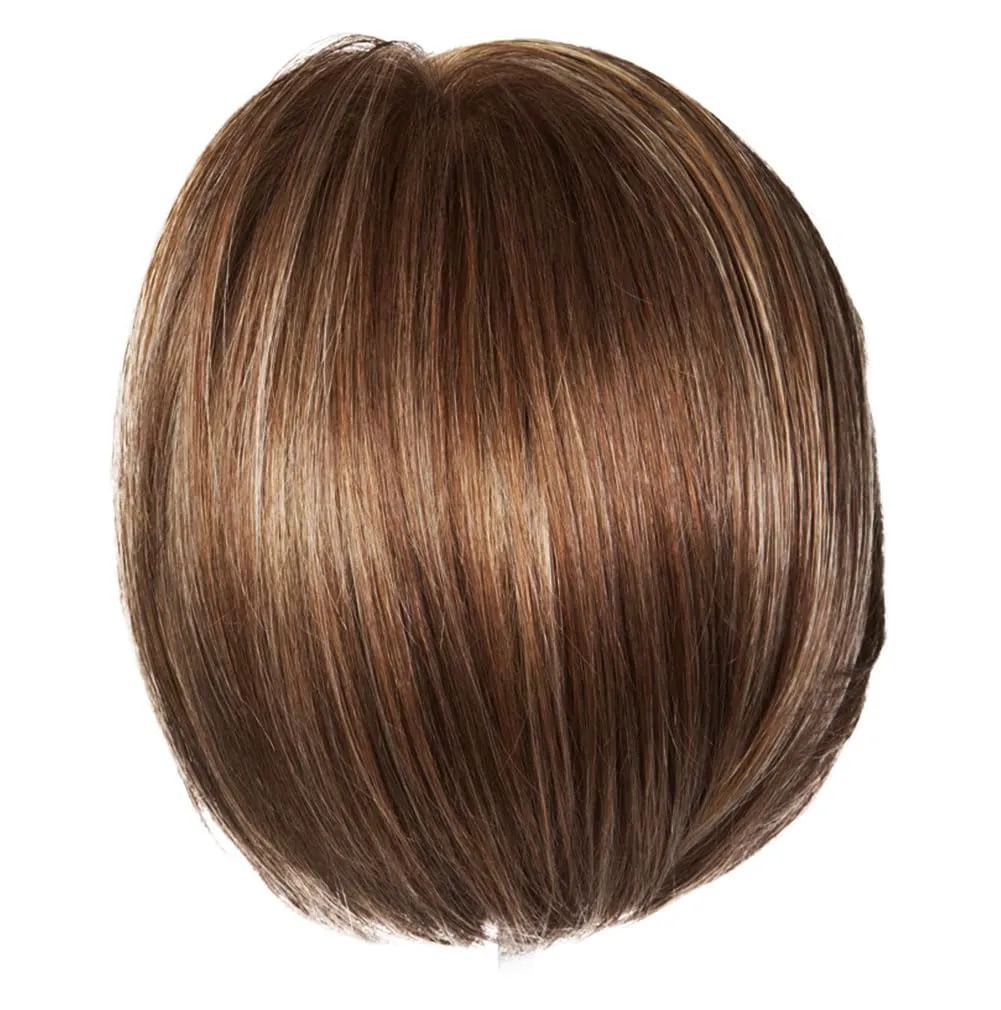 Raquel Welch Straight Up With A Twist Elite Chin Length Tailored Bob Wig by Hairuwear, Average Cap, RL11/25 Golden Walnut