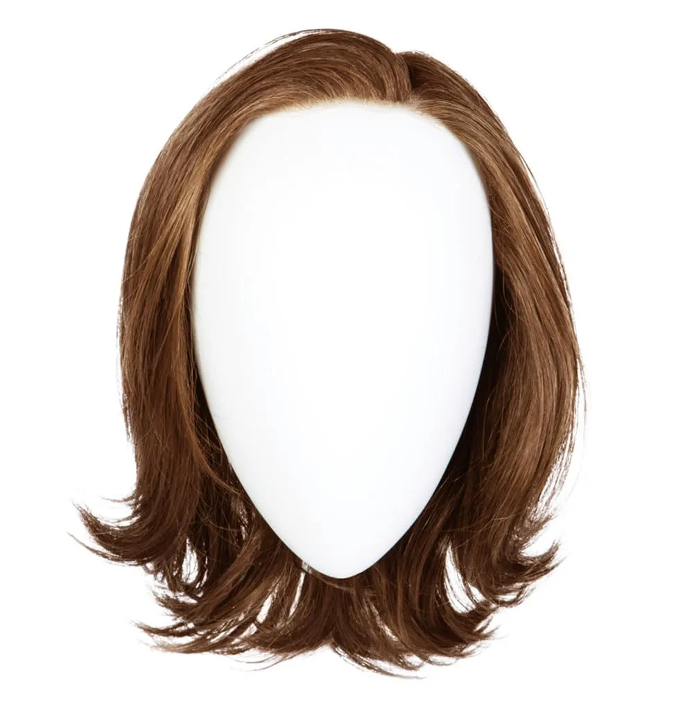 Raquel Welch Take A Bow Chin Length Layered Wig With Hand Tied Base by Hairuwear, Petite Average Cap, RL12/16 Honey Toast