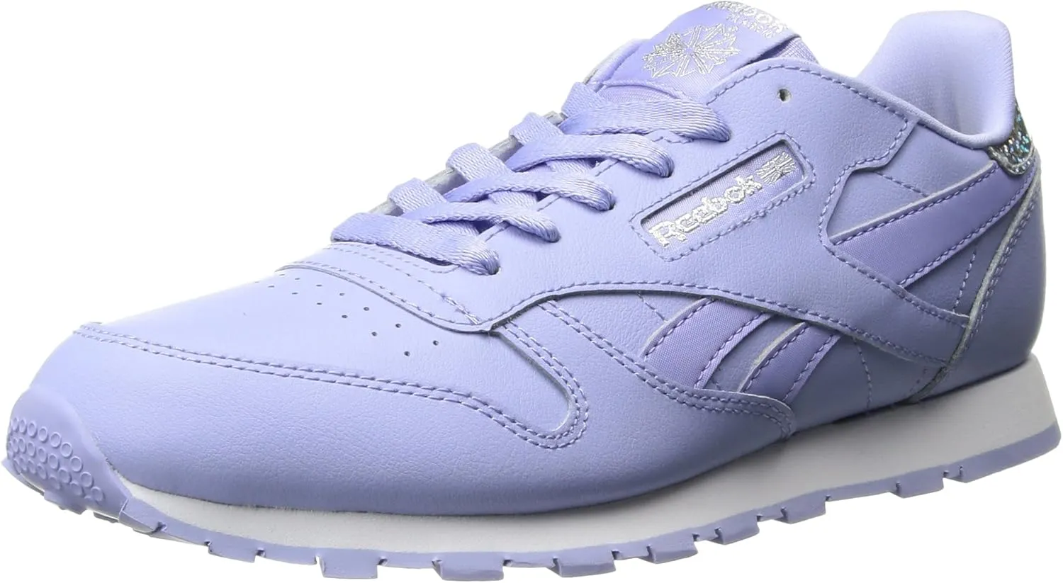 Reebok Little Kid Classic Leather Pastel Sneaker, lilac glow/white, 5.5 Child US Little Kid