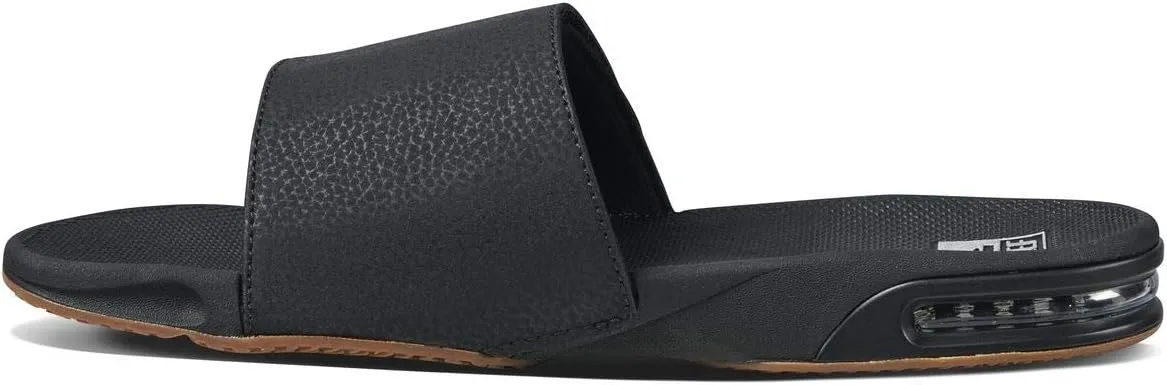 REEF Fanning Slide Men's Bottle Opener Sandal, Arch Support, Durable Outsole, Water Friendly