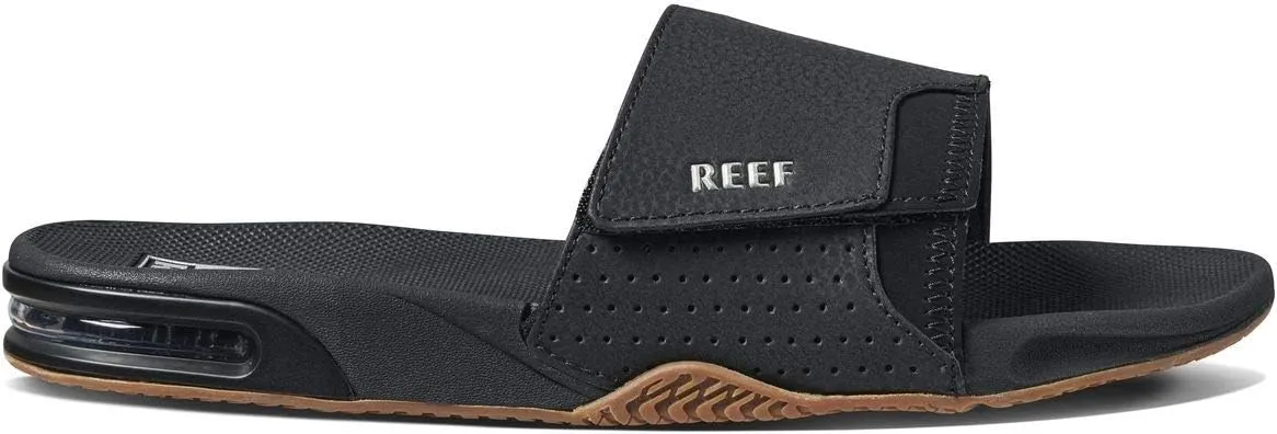 REEF Fanning Slide Men's Bottle Opener Sandal, Arch Support, Durable Outsole, Water Friendly