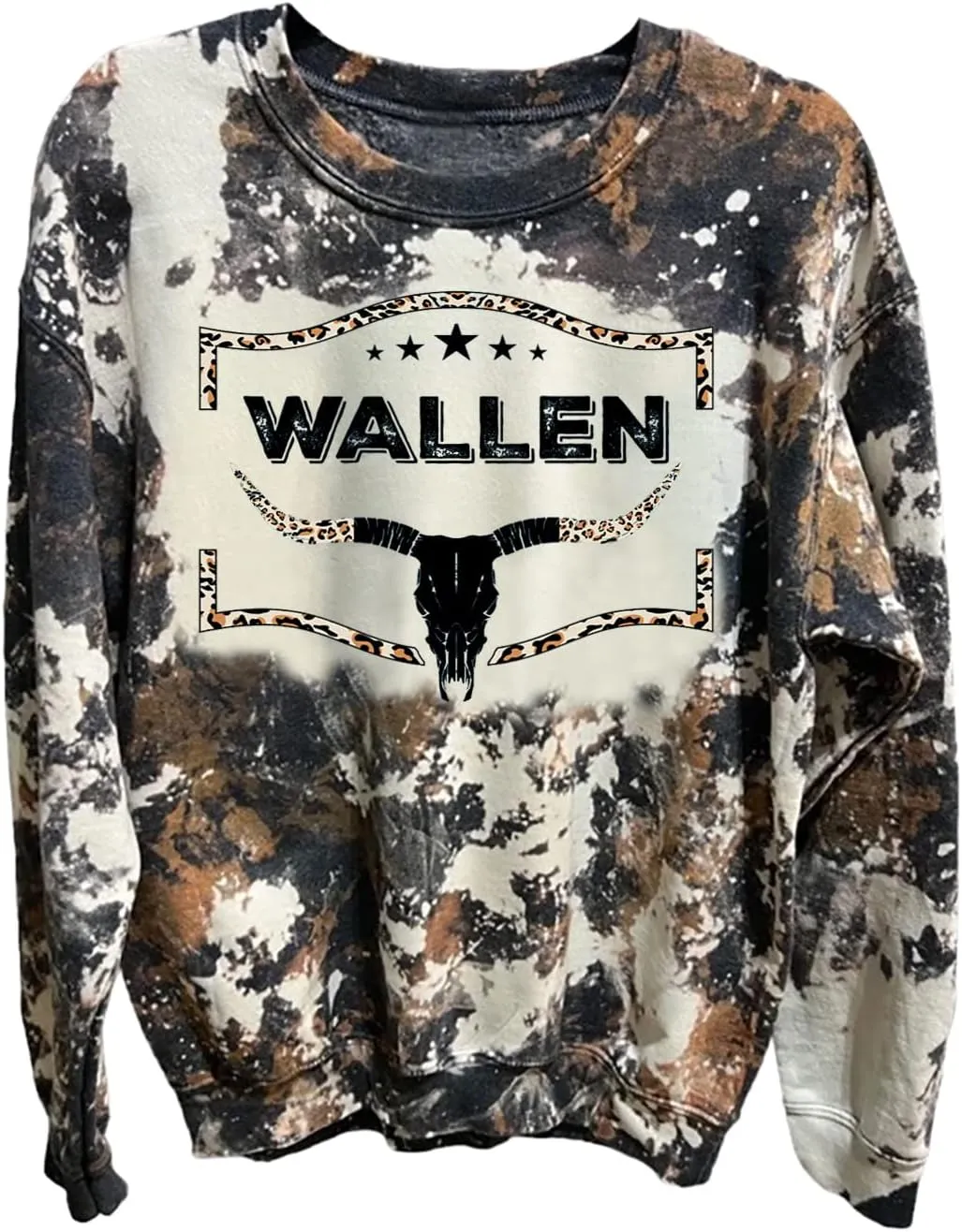 RFBIQI Cowboys & Beer Sweatshirt Women Country Music Shirt Funny Drinking Pullover Top Casual Crew Neck Long Sleeve Rodeo Tee