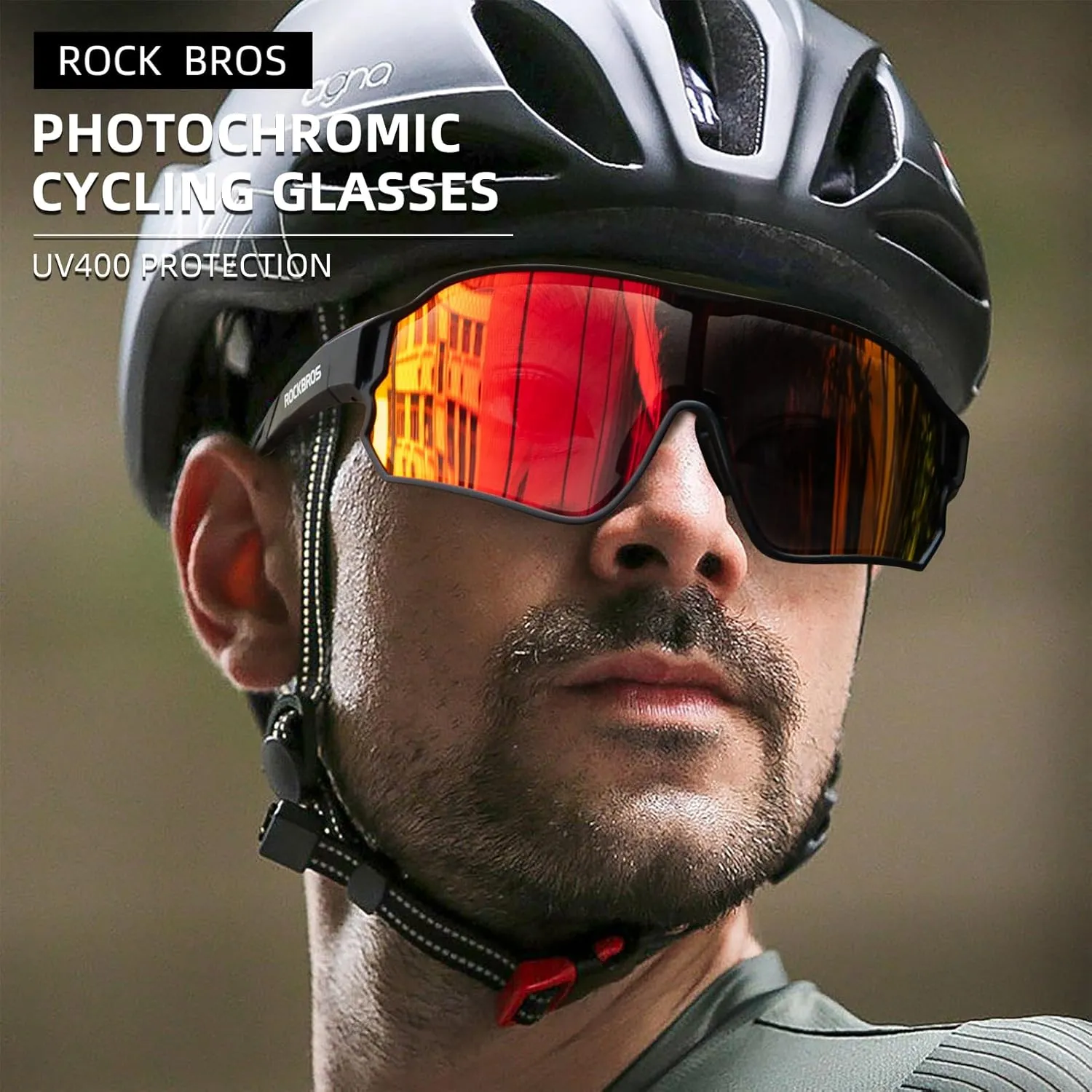 ROCKBROS Photochromic Sunglasses for Men Cycling Sunglasses Sports Bike Glasses