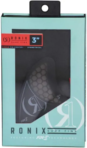 Ronix Floating Fin-S 2.0 Tool-Less Fiberglass-Center, Charcoal, 2.5"