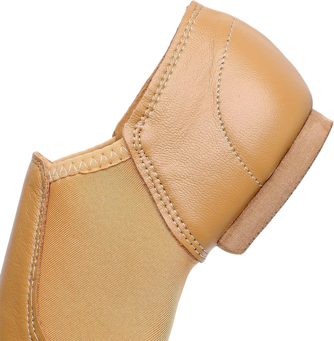 Rosefinch Women's Stretch Jazz Dance Shoes Brown Tan Black Antiskid Sole Jazz Shoes