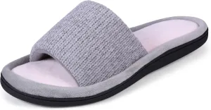 Roxoni Women Slippers Soft Open Toe Slide, Indoor Outdoor Rubber Sole