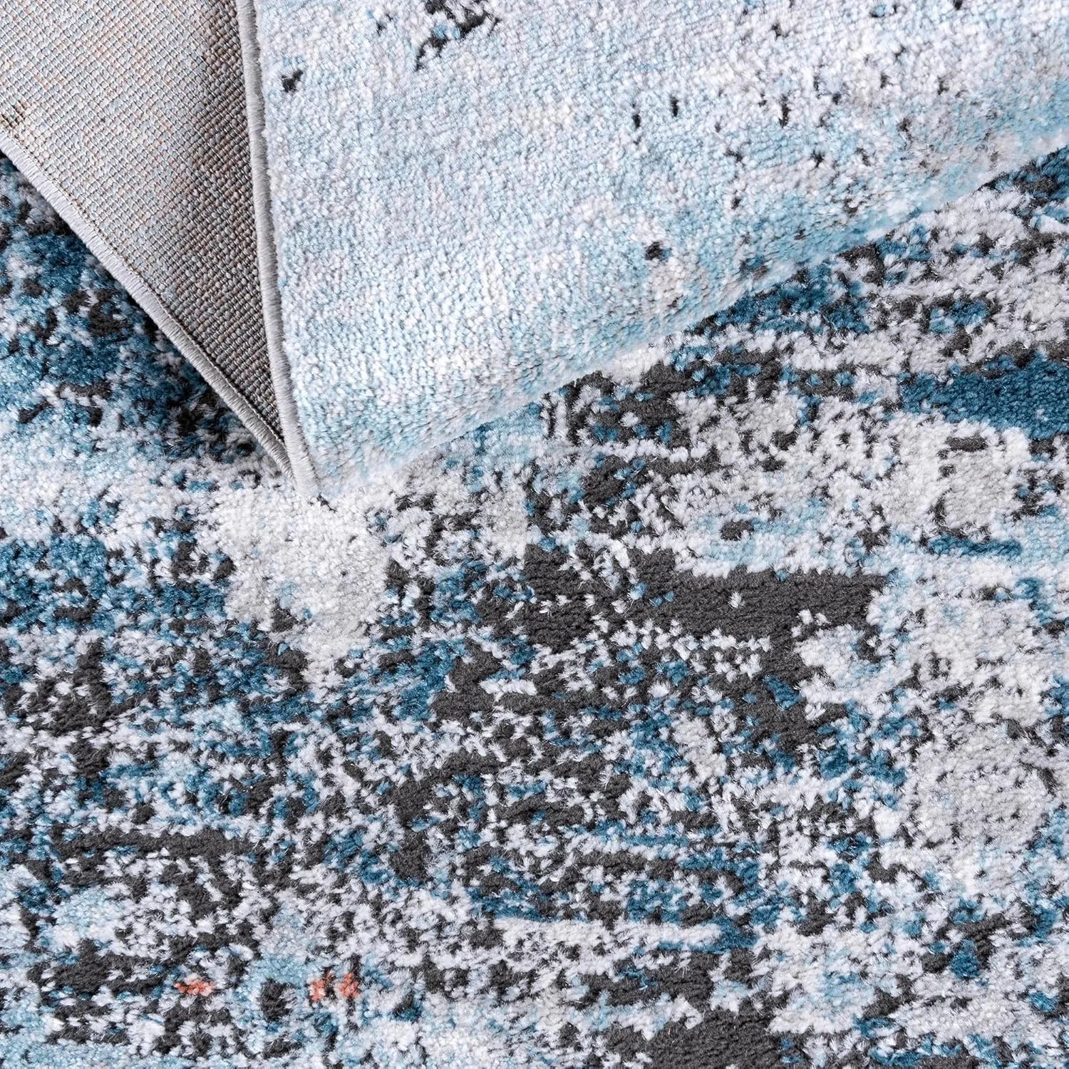 Rugs.com Leipzig Collection Runner Rug – 6 Ft Runner Multi Low-Pile Rug Perfect for Hallways, Entryways