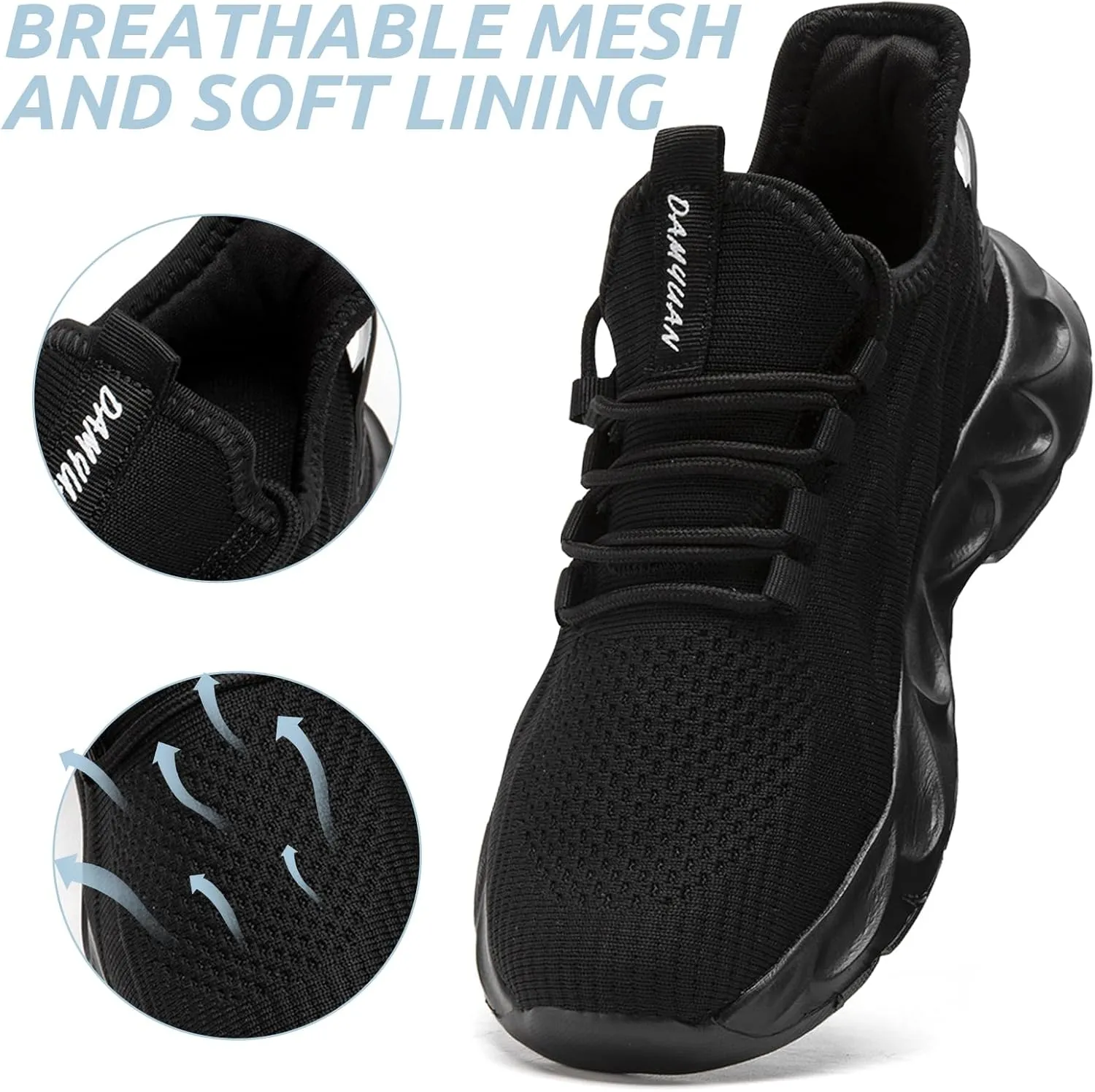 Running Womens Shoes Fashion Walking Sports Gym Tennis Breathable Slip on Ladies Non Slip Lightweight Jogging Sneakers