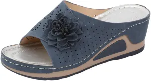Sandals for Women Arch Support Open Toe Soft Insole Beach Vacation Slingback Twist Knot Bow Orthopedic Low Heel Slipper Platform Summer 2025 Orthopedic Slides Wedges Slip On Sandal