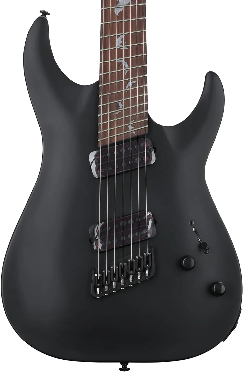 Schecter Damien-7 Multiscale 7-string Electric Guitar - Satin Black