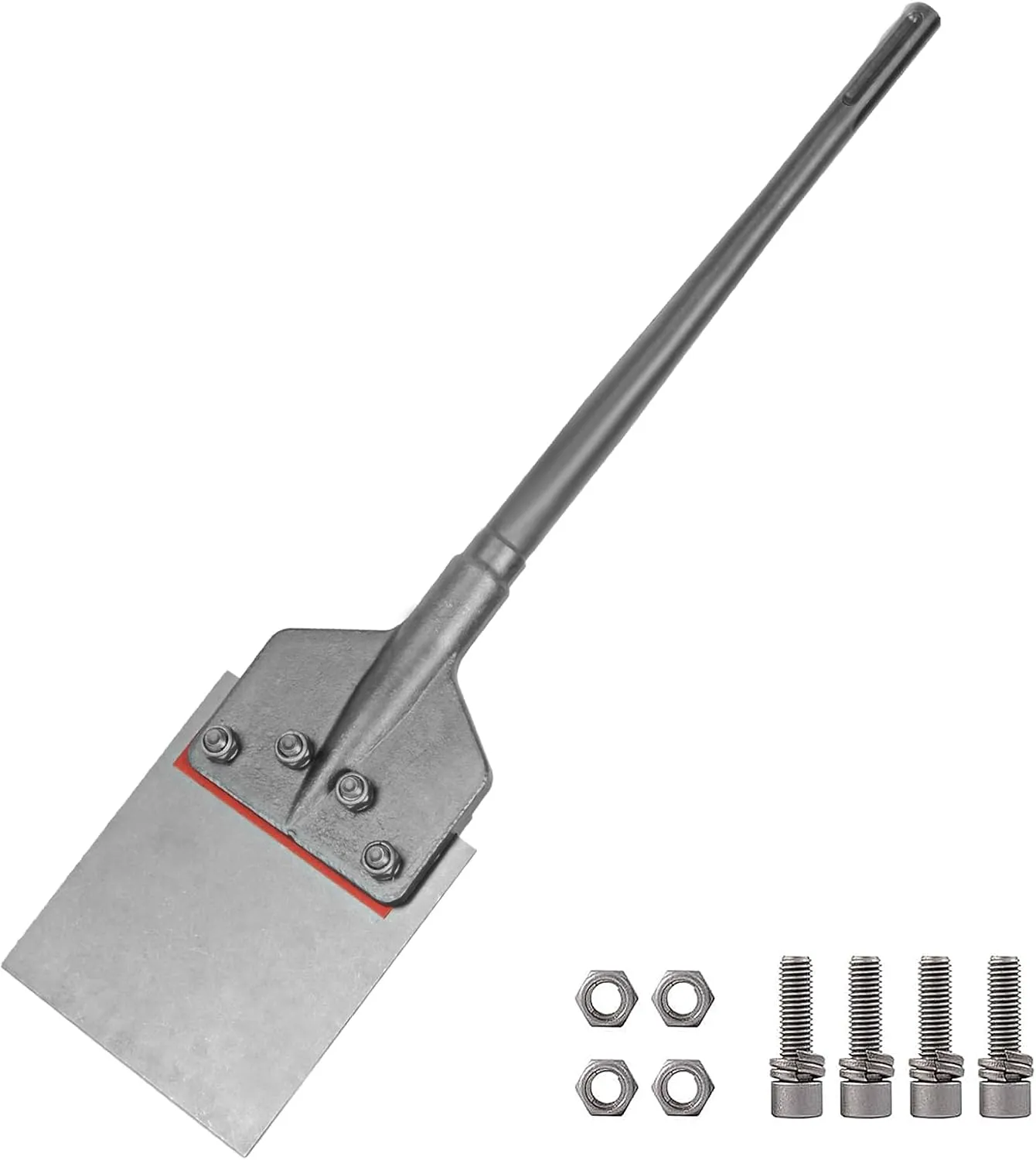 SDS-Max Shank 6 Inch Floor Scraper Chisel Bit - 6" Wide Blade Scraper 25" Long Alloy Steel Jack Hammer Drill Bit - Removal Tools for Tile Wallpaper Thinset Hardwood Adhesive Glue Linoleum