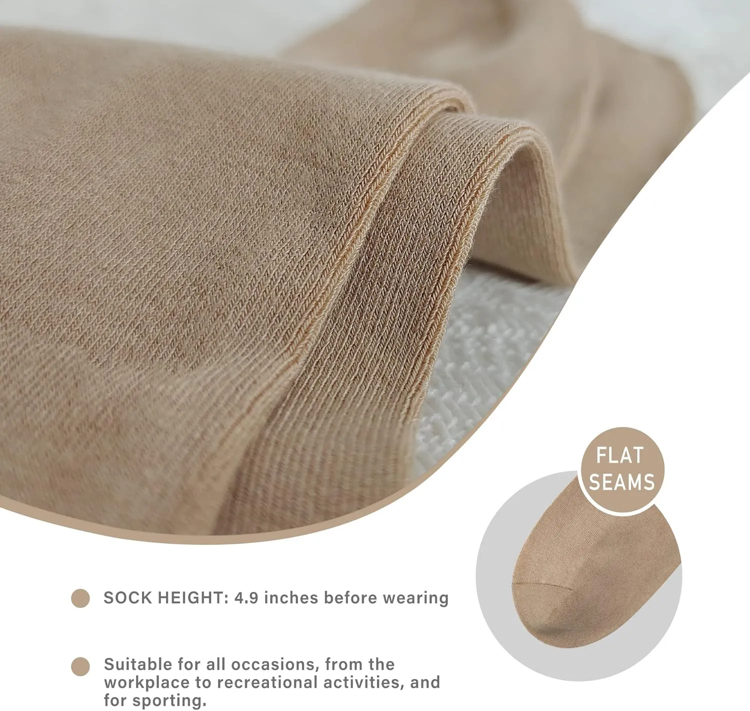 SERISIMPLE Viscose Bamboo Men's Breathable Quarter Thin Ankle High Socks - Comfort Cool Soft 5 Pairs