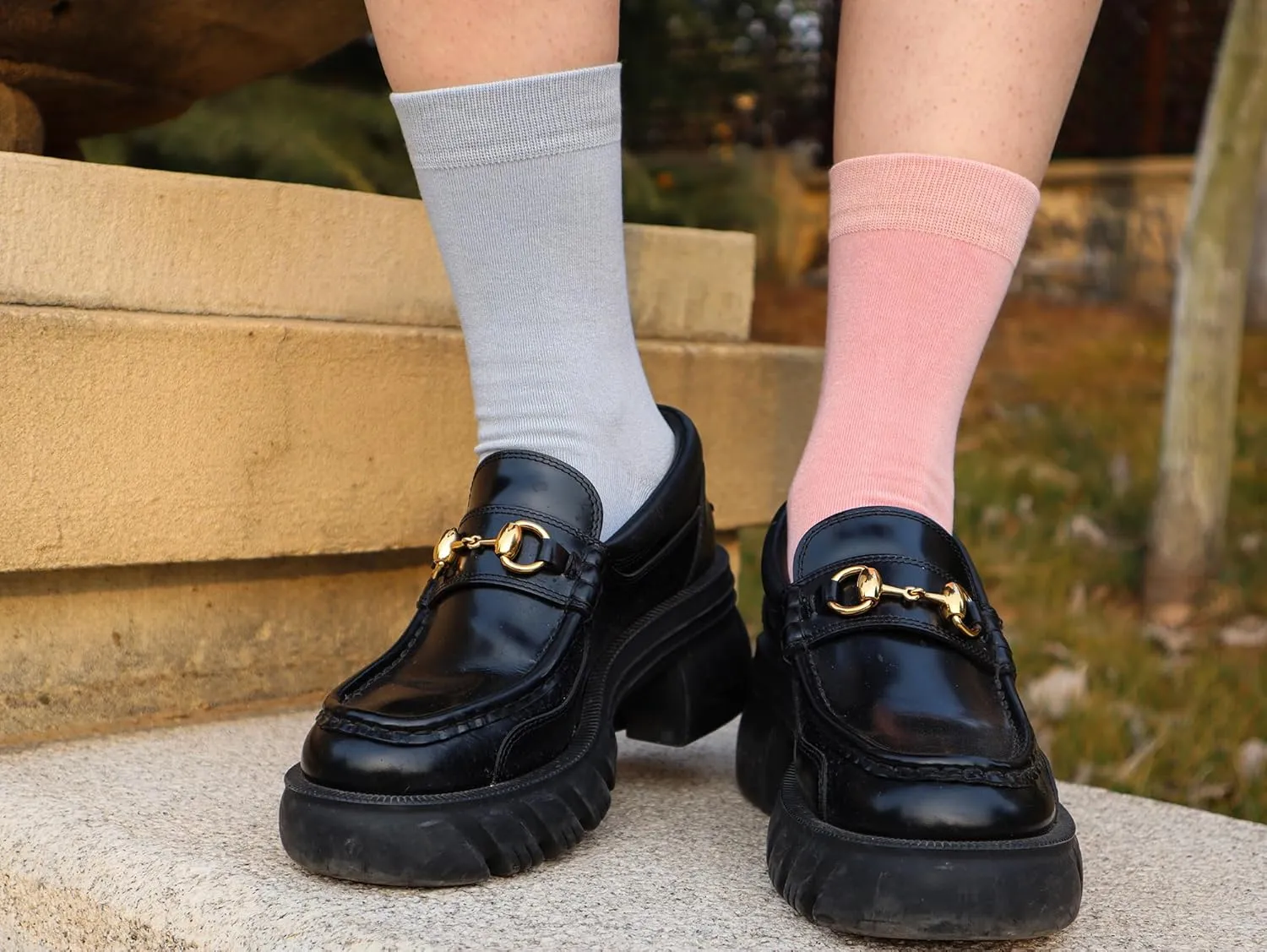 SERISIMPLE Women Thin Viscose Bamboo Socks Crew Lightweight Above Ankle Casual Dress Sock For Ladies Bootie Trouser 5 Pairs