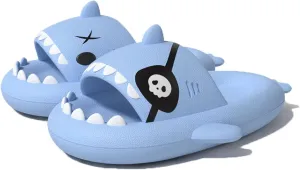 Shark Slides For Women And Men, The Novel Beach Sandals And Non -Slipproof Soles Of Shark Slide Adults commonly Used in Men And Women, Beige