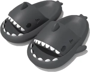 Shark Slides For Women And Men, The Novel Beach Sandals And Non -Slipproof Soles Of Shark Slide Adults commonly Used in Men And Women, Beige